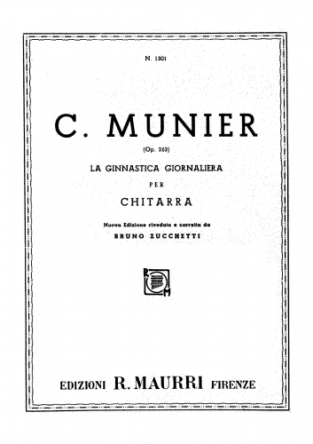 Munier - La Ginnastica Giornaliera per Chitarra - Score