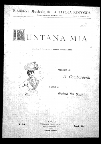 Gambardella - Funtana mia - Score