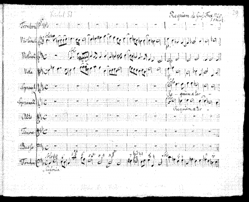 Fux - Requiem in C minor - Score