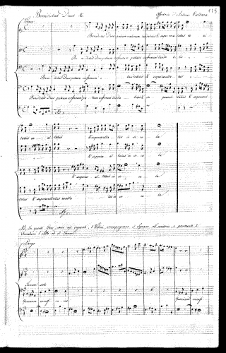 Caldara - Benedictus Deus in G major - Score