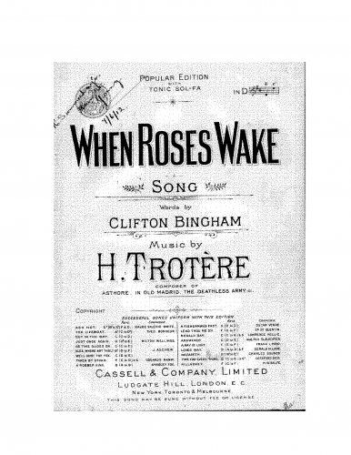 Trotere - When Roses Wake - score