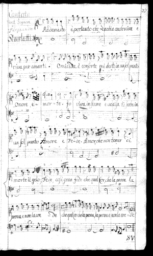 Scarlatti - Radamisto è portento che Zenobia - Score