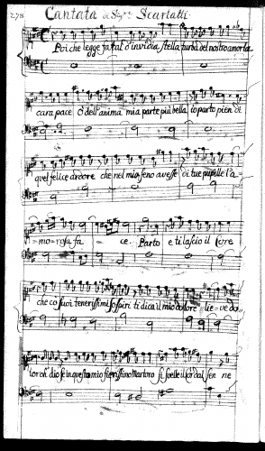 Scarlatti - Poi che legge fatal - Score