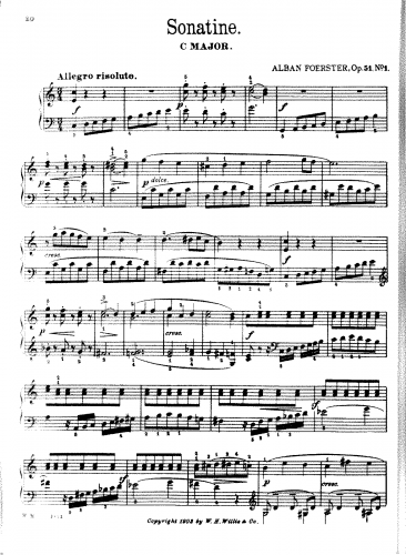 Förster - Drei Sonatinen - 1. Sonatina in C major