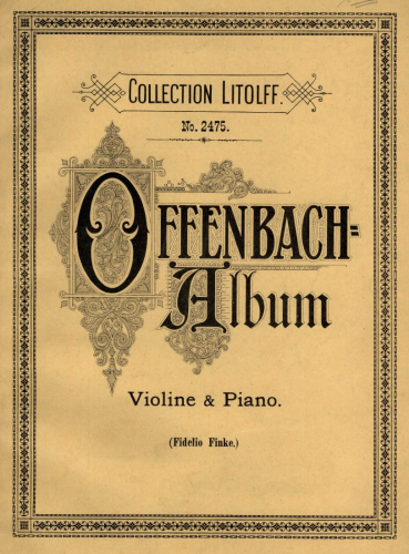 Offenbach - Offenbach Album - Scores and Parts