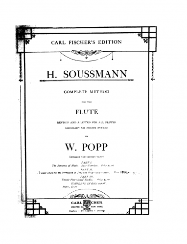 Soussmann - Grosse praktische Flötenschule - Score