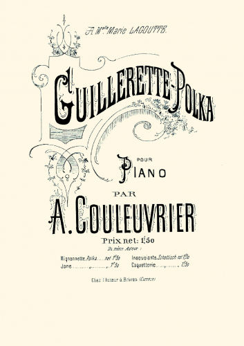 Couleuvrier - Guillerette Polka - Score