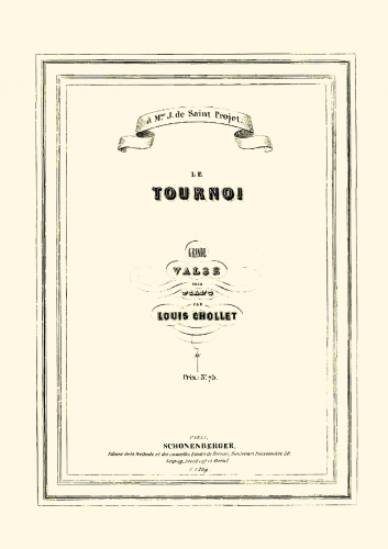 Chollet - Le Tournoi, Op. 6 - Score