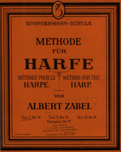 Zabel - Harfen-Schule - Score