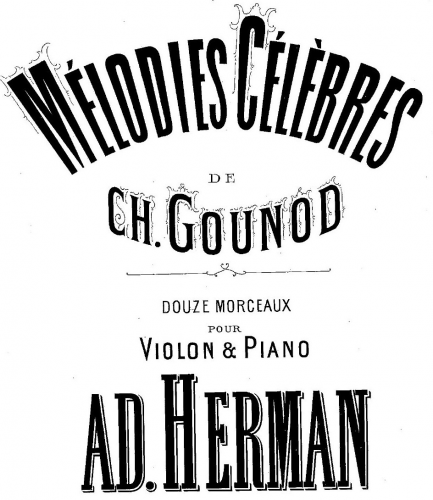 Gounod - L?Angélus et les Pifferari - For Violin and Piano (Herman)