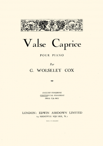Cox - Piano Pieces, Op. 9 - 1. Valse Caprice