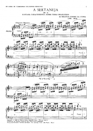 Cunha - A Sertaneja, Op. 15 - Score