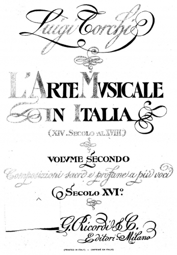 Torchi - L'arte musicale in Italia