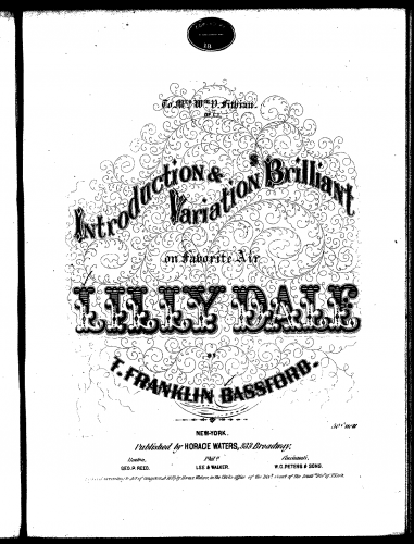 Bassford - Introduction & Variations Brilliant on Favorite Air Lilly Dale - Score