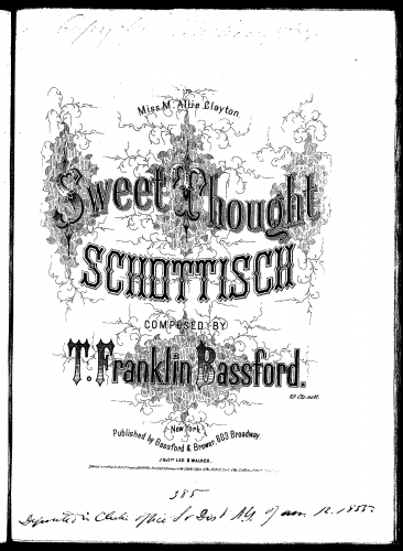 Bassford - Sweet Thought Schottisch - Score