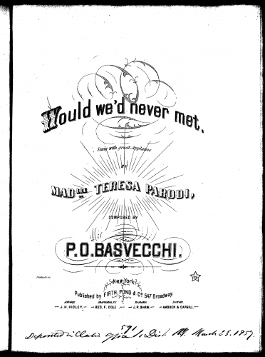 Basvecchi - Would We'd Never Met - Score
