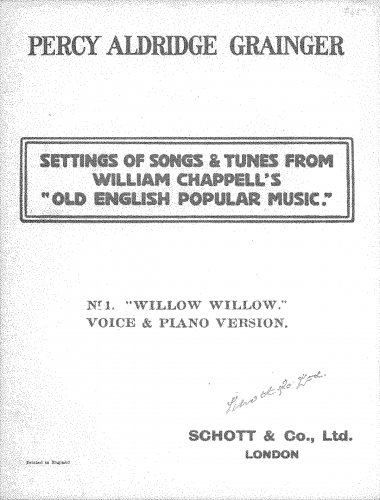 Grainger - Willow, Willow - Score