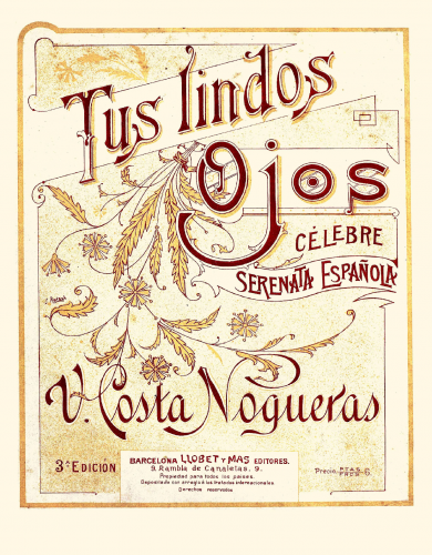 Costa Nogueras - Tus lindos - Score