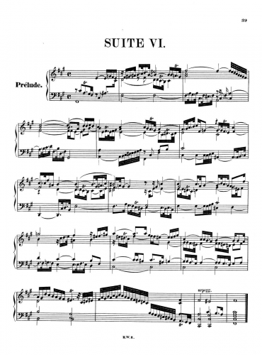 Handel - Suite No. 6 in F-sharp minor - Score