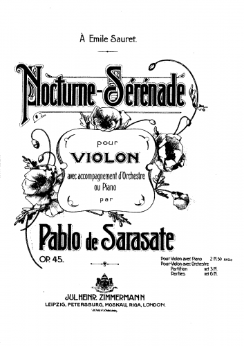 Sarasate - Nocturne-Serenade, Op. 45