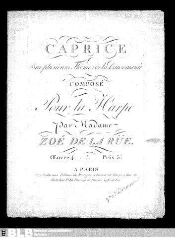 La Rue - Caprice 'de la Dansomanie', Op. 4 - Score