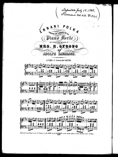 Baumbach - Ernani Polka - Score