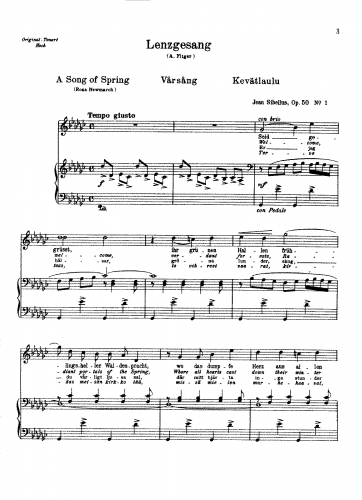 Sibelius - 6 Songs - Score