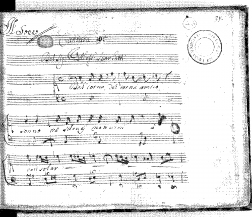 Scarlatti - Deh torna amico sonno - Score
