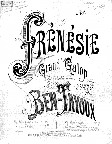 Bentayoux - Frénésie - Score