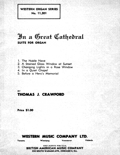 Crawford - In a Great Cathedral - Score
