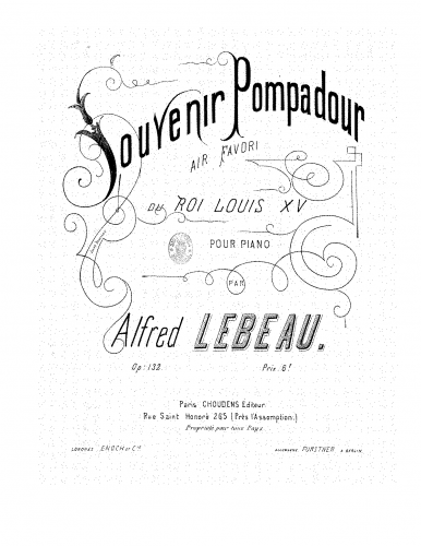 Lebeau - Souvenir Pompadour - Score