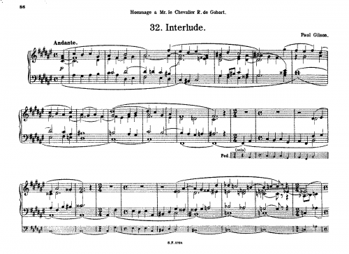 Gilson - Interlude and Postlude - Organ Scores - Score