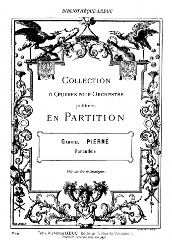 Pierné - Album pour mes petits amis - Farandole (No. 2) For Small Orchestra - Score