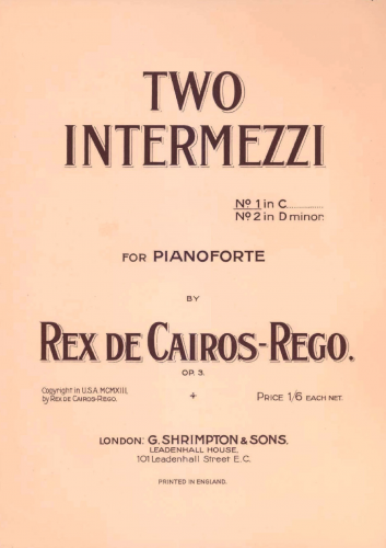 Cairos-Rego - 2 Intermezzi - 1. Intermezzo in C major