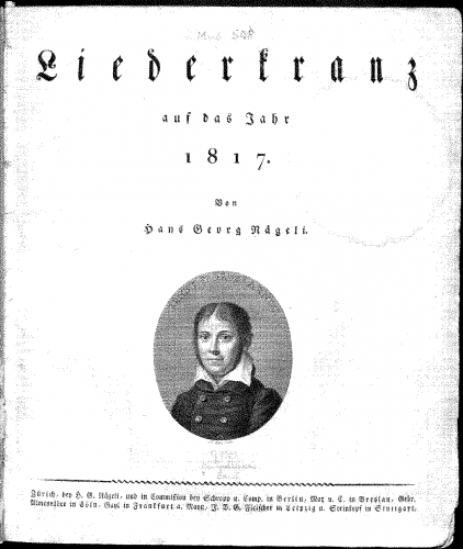 Nägeli - Liederkranz auf das Jahr 1817 - Score