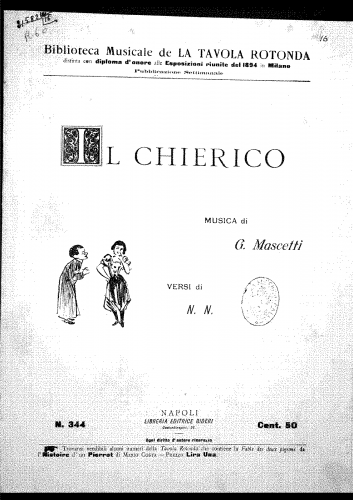 Mascetti - Il chierico - Score