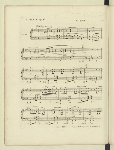 Chopin - Ballade No. 3 - Piano Score - Score