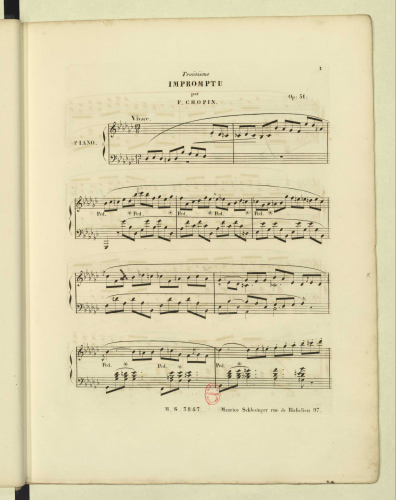 Chopin - Impromptu No. 3 - Piano Score - Score