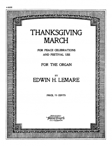 Lemare - Thanksgiving March - Score