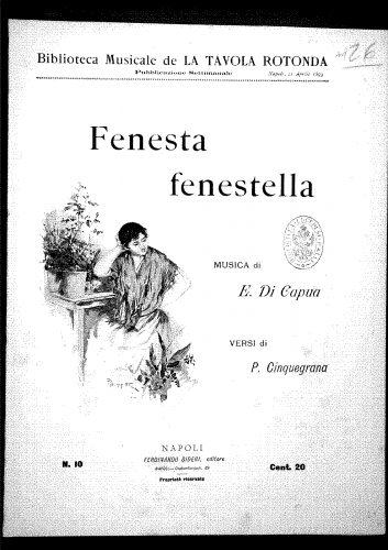 Di Capua - Fenesta fenestella - Score