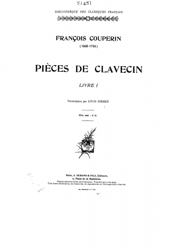 Couperin - Pièces de ClavecÃ­n