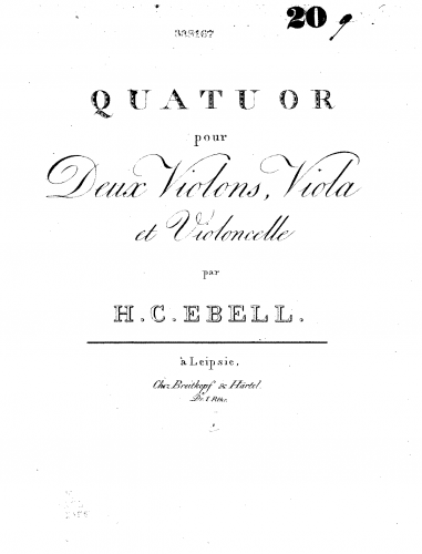 Ebell - String Quartet in F minor