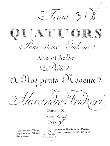 Fridzeri - 6 String Quartets