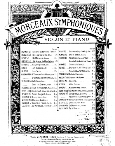 Desormes - Polka des mandolines - For Violin and Piano