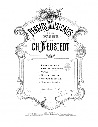 Neustedt - Chanson d'autrefois - Score