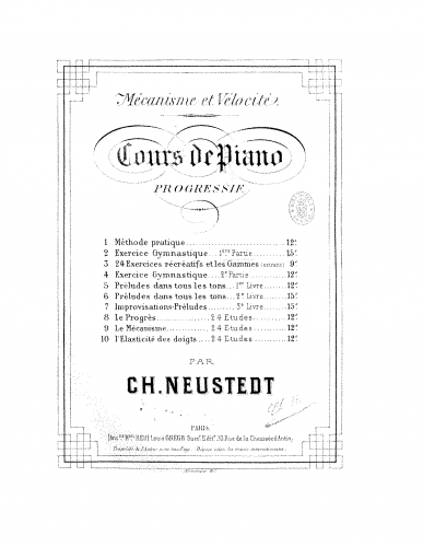 Neustedt - Vingt-quatre exercices récréatifs - Score