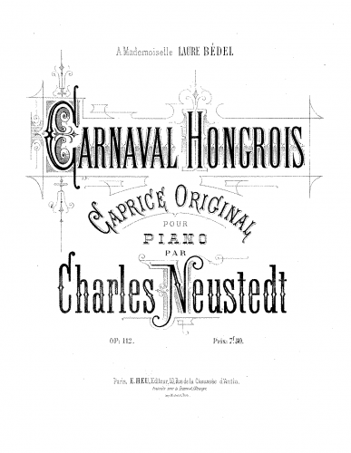 Neustedt - Carnaval hongrois - Score