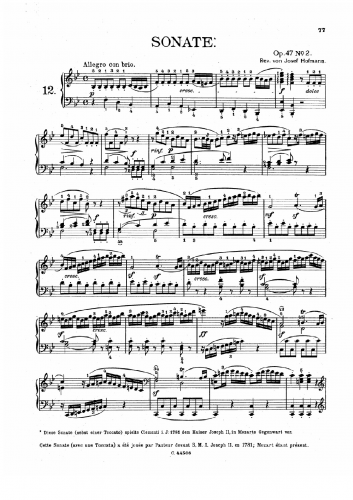 Clementi - 2 Piano Sonatas - Sonata No. 2 in B♭ major (Monochrome)