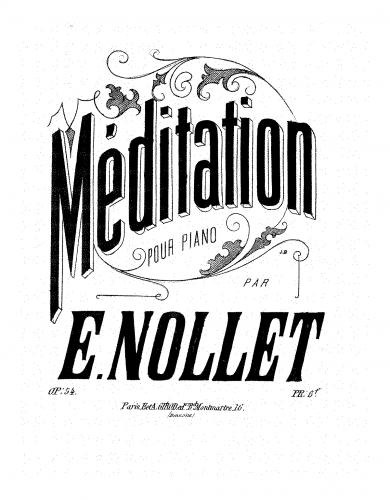 Nollet - Méditation - Score