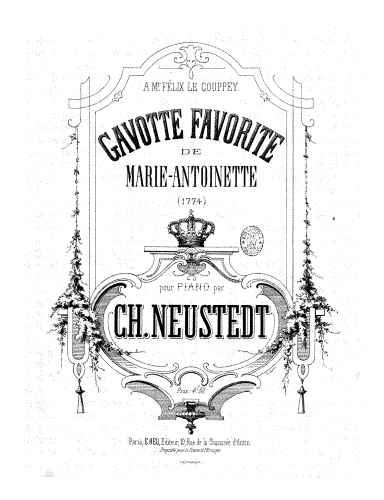 Neustedt - Gavotte Favorite de Marie-Antoinette - Score